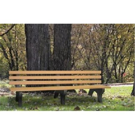 ENGINEERED PLASTIC SYSTEMS Engineered Plastic Systems TSB8 Trail  8ft Side Bench in Cedar- with Plastic Legs TSB8